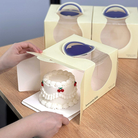Caja para Pastel de Marca Privada con Ventana Transparente, Logotipo Personalizado, Empaque para Panadería, Caja de Papel para Repostería de Alta Calidad para Entrega de Alimentos