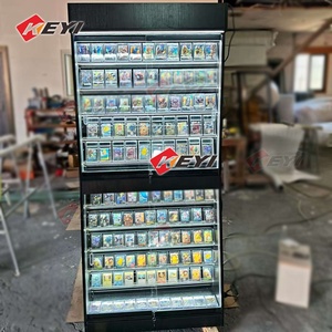 Étagère d'exposition de cartes à collectionner en métal et acrylique avec éclairage LED, répositionnable, pour la vente au détail et la vente en gros - Product Image 5