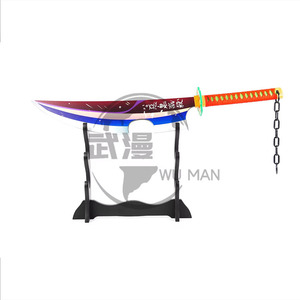 Épées Nichirin jumelles de <span class=keywords><strong>Tengen</strong></span> Uzui, arme de cosplay, <span class=keywords><strong>katana</strong></span> d'anime, jouet, lame en bois de bambou de 78 cm, unisexe - Product Image 2