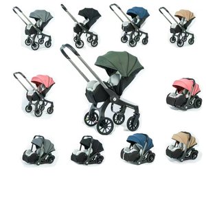 Cadre en aluminium 4-en-1 pliable et léger, certifié EN1888, tissu respirant, 0-3 ans, plusieurs options de couleurs - Product Image 1