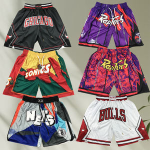 2024 Hoge Kwaliteit Amerikaanse Basketbal Nbaing Shorts Gewoon Heren Mesh Shorts Voor Alle 32 Teams - Product Image 1