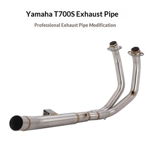 Tuyau d'échappement avant en acier inoxydable ISTUNT pour moto <span class=keywords><strong>Yamaha</strong></span> <span class=keywords><strong>T700</strong></span>/TENERE700/XTZ - Double capteur d'oxygène - Product Image 3