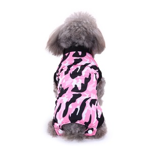 Traje de recuperación de mascotas de verano lindo de lujo Camiseta de poliéster transpirable <span class=keywords><strong>para</strong></span> cachorros Chaleco quirúrgico de heridas abdominales <span class=keywords><strong>para</strong></span> esterilización - Product Image 4