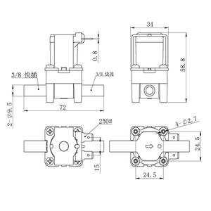 Vanne solénoïde à connexion rapide en cuivre pur de 3 pouces (9,5 mm) pour eau sous pression avec interface de tuyau, équipement électrique - Product Image 1