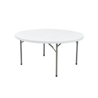 Offre Spéciale Table de Banquet Extérieure Pliante Ronde en Plastique pour 8-10 Personnes, Idéale pour Mariages et Fêtes