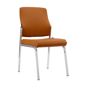 Sillas Modernas de Recepción para Salón en Cuero Colorido y Metal para Sala de Espera Silla Individual para Oficina y Sala de Recepción - Product Image 2