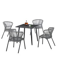 Offres Spéciales : Ensemble Chaises et Table de Jardin en Rotin PE Résistant aux UV pour l'Extérieur