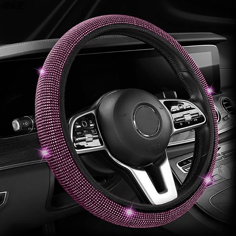 Custom Multi-Color Diamond Steering Wheel Cover for Opel Astra H | JDM Style Velour Accessory