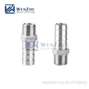 Conector de manguera de rosca externa de acero inoxidable accesorios de lengüeta de manguera hexagonal conector de tubería de agua - Product Image 3