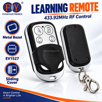 Boîtier noir en métal EV1527 433mhz RF Contrôleur de porte de garage intelligent universel sans fil à apprentissage Contrôleur de moteur de porte de garage Télécommande