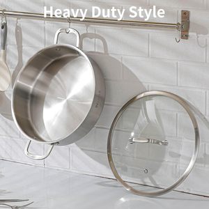 Poêle à sauter de haute qualité en acier inoxydable triple couche, casserole peu profonde en acier inoxydable, ustensile de cuisson, poêle à frire, poêle de cuisson - Product Image 4