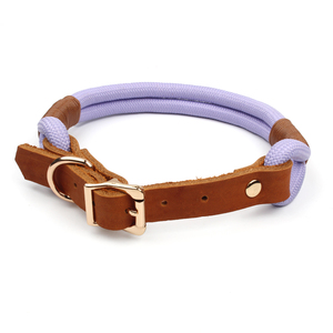 <span class=keywords><strong>Collar</strong></span> de perro de cuero con nailon trenzado a mano de lujo de la mejor calidad suministros para Mascotas Fábrica personalizada diseño OEM entrenamiento cachorro gato collares - Product Image 1