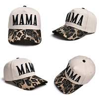 Casquette de baseball unisexe réglable en coton bicolore à 5 panneaux avec broderie 3D personnalisée DAD MAMA MINI