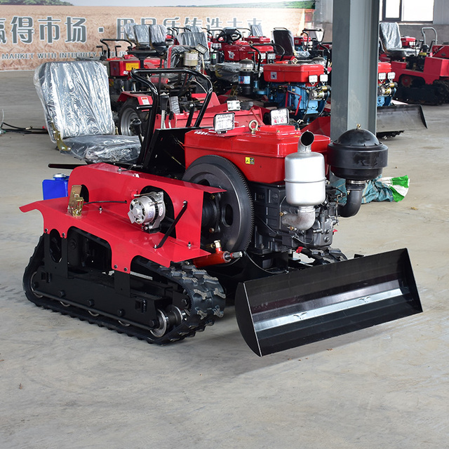 Farm Multi-functional Crawler Tractor Mini Lawn Mower Tractors Rotary Tiller Crawler Cultivators