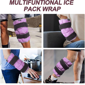 World-bio Púrpura Ajustable Rodilla Paquete de hielo Terapia Gel de hielo Brace para la artritis de la rodilla Alivio del dolor muscular - Product Image 6