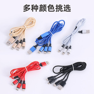 Câble de charge 3 en 1 en nylon tressé Type C Micro USB Lightning, charge rapide, 1m, câble de données pour téléphone portable avec adaptateur - Product Image 3
