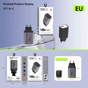 Adaptador <span class=keywords><strong>USB</strong></span>-C de 150W, Cargador Rápido <span class=keywords><strong>USB</strong></span> Tipo C PD, Carga Rápida 3.0, Cargador de Teléfono Móvil, Adaptador de Pared de 150W - Product Image 5