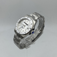 SEILOCE – montre simple pour hommes, mouvement NH35, cadran blanc arabe, cristal saphir, lumineux, étanche, montre-bracelet mécanique en acier