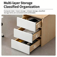Bureau de travail moderne et minimaliste avec tiroirs pour dossiers, pieds réglables, plateau en MDF épaissi, pieds robustes, écologique pour le travail et la maison
