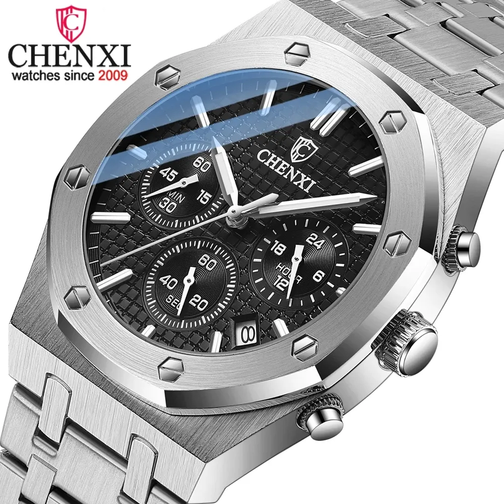 Chenxi 948 2024 Mode Business Heren Horloges Top Luxe Merk Quartz Horloge Heren Roestvrij Staal Waterdicht Polshorlogio