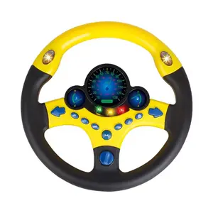 Early educational simulated driving game 360 degrees rotation musical child steering wheel toy gifts for baby