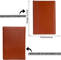 Personnaliser les affaires de luxe multifonction A4 2 anneaux agenda porte-documents en cuir pu fermeture éclair portefeuille dossier avec logo