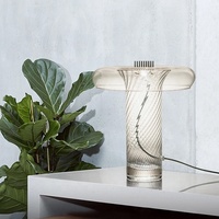Lampe de table en verre transparent au design créatif, fabrication professionnelle, mini lampe décorative pour hôtel, appartement, lampe de table JY6110