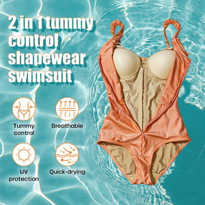 Traje de baño de una pieza para mujer, liso, transpirable, moldeador, levanta glúteos, sin mangas - Product Image 4