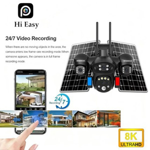 Cámara Solar AOV de 4 Lentes 8K Ultra HD 4G AI con Panel Solar y Batería Integrada para Vigilancia de Seguridad en Exteriores - Product Image 5