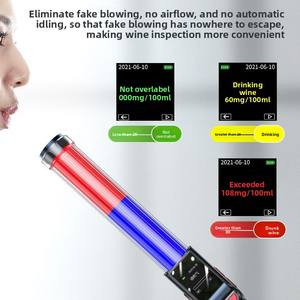 Portátil de alta precisão Digital <span class=keywords><strong>Breath</strong></span> <span class=keywords><strong>Alcohol</strong></span> <span class=keywords><strong>Tester</strong></span> com Alarme Som Três Cores Indicadores LED Função de Memória - Product Image 5