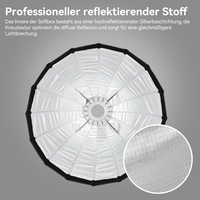 Softbox professionnel pour studio photo et photo extérieure 70cm 90cm 120cm Softbox Kit d'éclairage