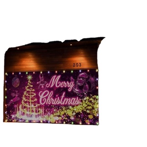 Nouveau produit promotionnel, conception personnalisée, bannière de porte de garage, drapeau, fanion, imperméable, Joyeux Noël - Product Image 4