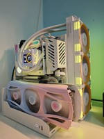 Boîtier d'ordinateur en acier de type ouvert MicroATX Full Tower composite supraconducteur avec refroidissement par air et par eau, design compact et portable