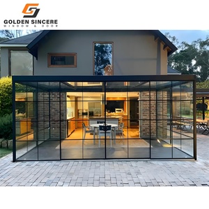 Véranda en verre extérieur de style café GS avec portes pliantes pour usage commercial - Product Image 1