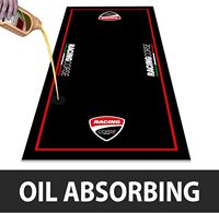 Tapis de sol absorbant l'huile pour garage de moto, avec support en caoutchouc PVC, tapis de protection pour fosse de réparation