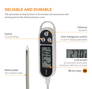 Nhiệt Kế Điện Tử Kỹ Thuật Số TP300 Của Chúng Tôi Bếp Gia Dụng Nấu Ăn Nhiệt Kế Thực Phẩm Nhiệt Kế Thịt BBQ - Product Image 5