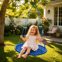 Balançoire suspendue ronde moderne Ropecube pour enfants, robuste, pour jardin, parc, aire de jeux, villa et école