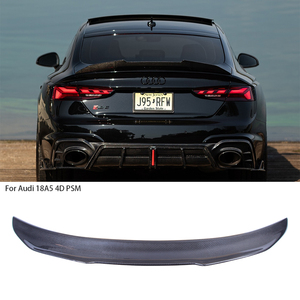 สำหรับ A5 S5 B9 RS5 4ประตู spoiler, สไตล์ PSM คาร์บอนไฟเบอร์ด้านหลังสปอยเลอร์ลำตัวปีก2016-2025 - Product Image 1