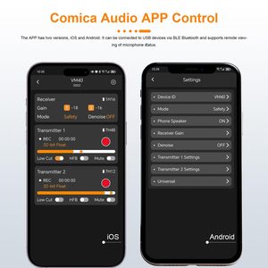 VM40 VM40 <b>Wireless</b> Microphone COMICA VM40 for Smartphone PC <b>Camera</b> 32GB Storage Super Cardioid Audio Track for Filmmakers Vlogge - Product Image 2
