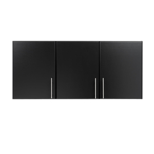 Eco-Friendly Wall <b>Cabinet</b> for Living Room, Black Storage <b>Cabinet</b>, Bathroom Pantry with 2 Adjustable Shelves - Product Image 1