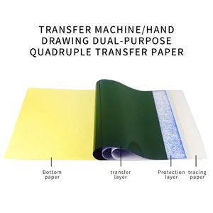 Papier d'<span class=keywords><strong>imprimante</strong></span> de transfert de <span class=keywords><strong>tatouage</strong></span> de taille A4 à 4 couches de haute qualité 100 feuilles/boîte outil de formation de maquillage permanent de qualité supérieure - Product Image 2