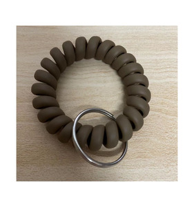 Plastik TPU bahar Spiral bobin anahtarlık geri çekilebilir kayış bobin anahtarlık Spiral anahtarlık bilezik Sauna açık spor için - Product Image 4