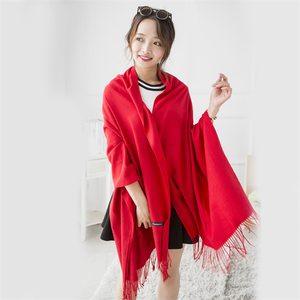 באיכות גבוהה אופנה חורף עבה pashmina צעיף גברת shawls מסוגנן חם מותאם אישית tassels cashmere תחושה צעיף נשים - Product Image 4