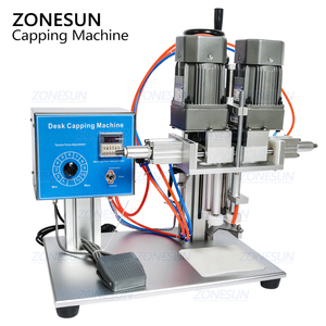 ZONESUN半自動デスクトップ空気圧プラスチックキャップスクリューマシン化粧品水飲料ガラススプレーボトルキャッピングマシン - Product Image 6