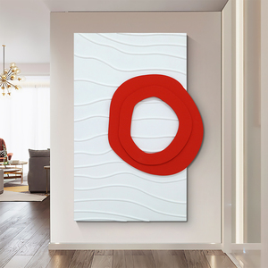 Grande Opera d'Arte per Arredamento Casa, Tecnica Mista, Pittura Tridimensionale in Arenaria Intagliata, Quadro Astratto 3D in MDF - Product Image 3