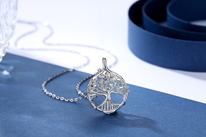 Venta al por mayor de Plata de Ley 925 joyería de mujer de la familia encantos <span class=keywords><strong>del</strong></span> árbol de la vida COLLAR COLGANTE - Product Image 5