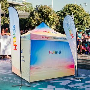 Carpa para Ferias Comerciales y Eventos, Gazebo Plegable de 10x10 pies, Carpa de Golf de Aluminio con Laterales y Pancarta, Carpa para Exteriores - Product Image 1