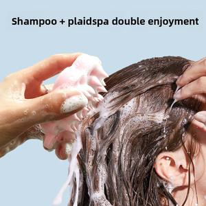 Peigne à cheveux en silicone, masseur du cuir chevelu et brosse de douche pour usage domestique - Product Image 2