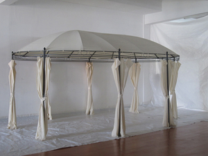 2023 nuovo Design rotondo <span class=keywords><strong>Patio</strong></span> esterno giardino baldacchino per feste Gazebo - Product Image 6