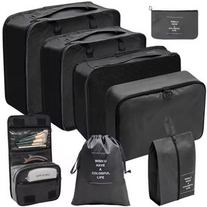8 Set Packing Cubes Travel Storage <b>Suitcase</b> Packing Portable Luggage Packing Organizers for Travel - Product Image 2